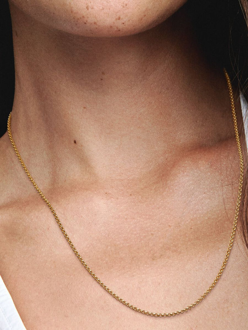 Rolo Chain Necklace - 14ct Gold Plated - 369260C00-60