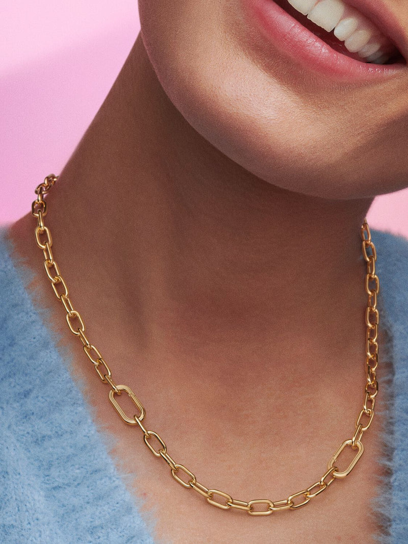 Pandora ME Small-Link Chain Necklace - 14ct Gold Plated - 369685C00-50