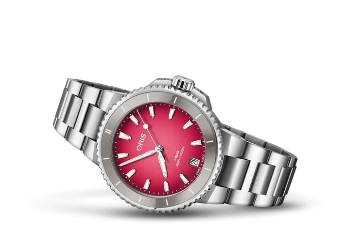 Aquis Date Taste Of Summer Watch, Red