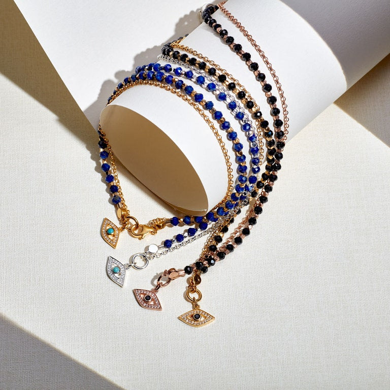 Biography Lapis Evil Eye Bracelet - Gold - 37502YBEB