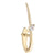 Skinny Point Diamond Huggie Earring - 9ct Yellow Gold - HG-SPO-MQ-WD-9YG