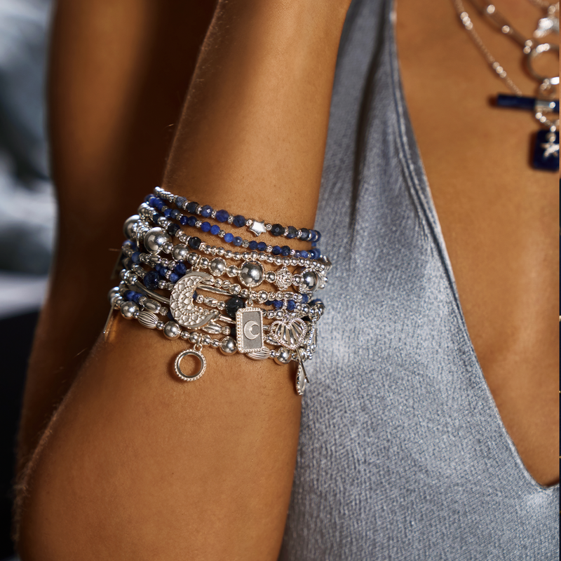 Celebrate Sodalite Set Of 2 Bracelets - Silver - SBSET3370732