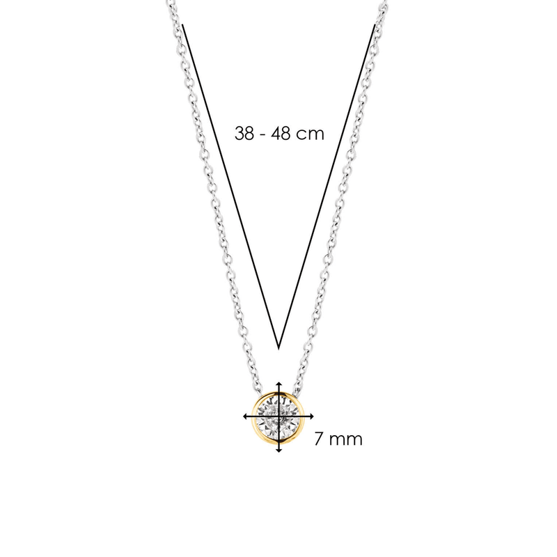 Milano CZ Pendant - Gold - 3845ZY/42