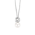 Milano Pearl & CZ Pendant Necklace - Silver - 3877PW/42