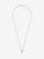 Double Heart Pendant Sparkling Collier Necklace - Sterling Silver - 391229C01-45