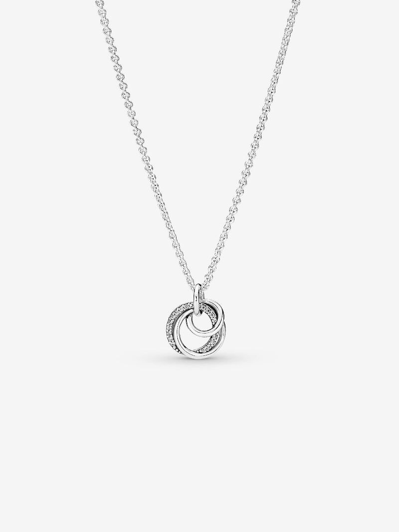 Family Always Encircled Pendant Necklace - Sterling Silver - 391455C01-60