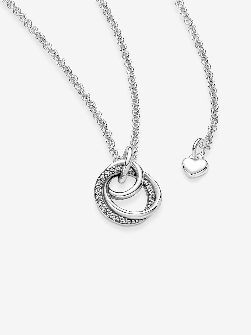 Family Always Encircled Pendant Necklace - Sterling Silver - 391455C01-60