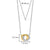 Milano CZ Infinity Necklace - Silver/Gold - 3915ZY/42