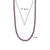 Milano Purple Bead Necklace - Silver - 3916PU/42