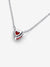 Sparkling Heart Halo Pendant Collier Necklace - Sterling Silver - 392542C01-45