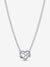 Sparkling Infinity Heart Collier Necklace - Sterling Silver - 392666C01-50