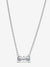 Sparkling Bow Necklace - Sterling Silver - 393509C01-45
