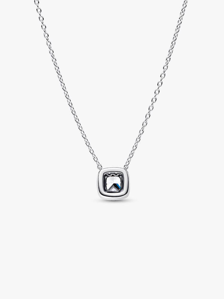 Halo Pendant Collier Necklace - Sterling Silver - 393560C02-45