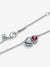Halo Hearts Pendant Necklace - Sterling Silver - 393632C01-45