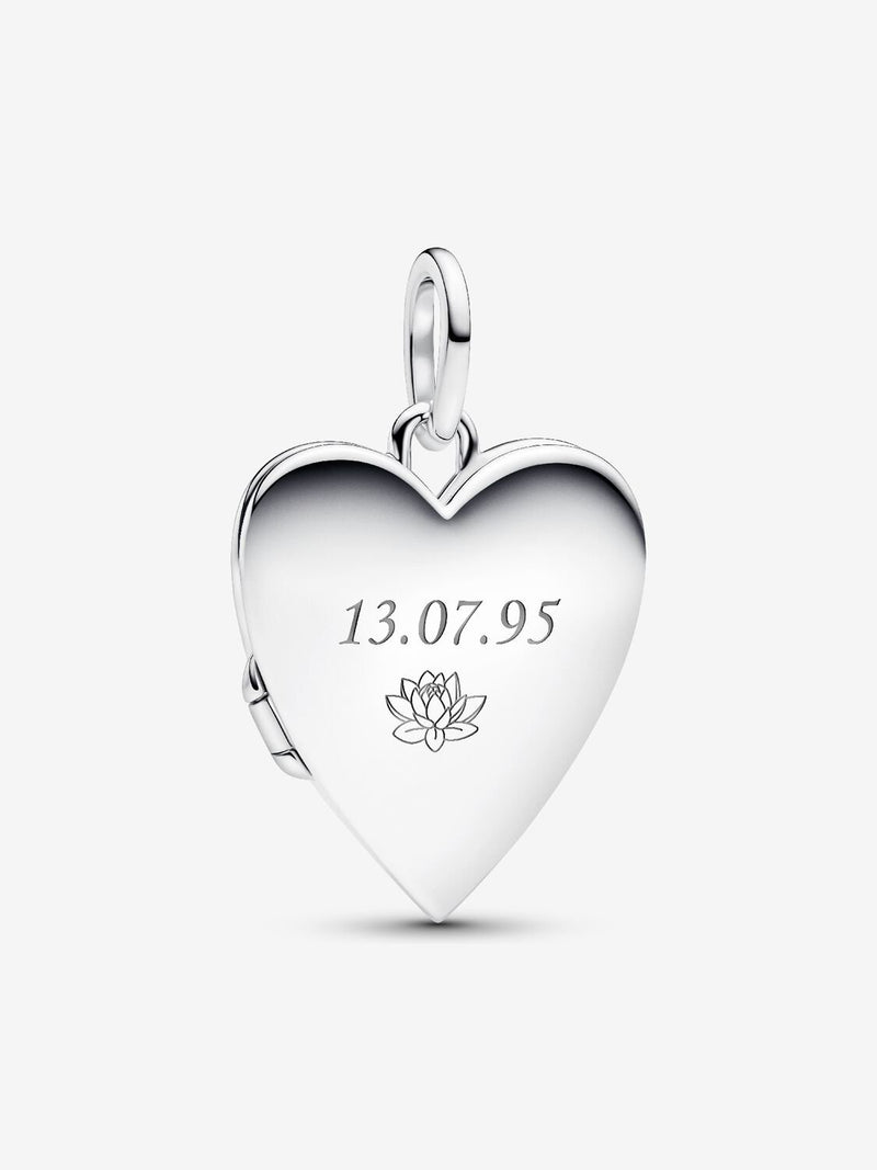 Engravable Openable Heart Pendant - Sterling Silver - 394013C01