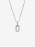 Openable Link Pendant Necklace with CZ - Silver - 394086C01