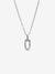 Openable Link Pendant Necklace with CZ - Silver - 394086C01