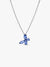 Butterfly Pendant Necklace, Blue - Sterling Silver - 394232C01-45