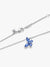 Butterfly Pendant Necklace, Blue - Sterling Silver - 394232C01-45