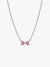 Bow Pendant Necklace, Pink - Sterling Silver - 394235C01-45