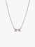 Bow Pendant Necklace, Pink - Sterling Silver - 394235C01-45