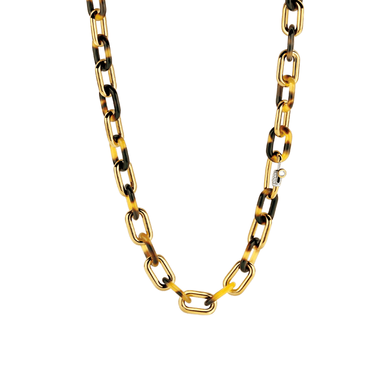 Milano Leopard Pattern Link Necklace - 3956TU/48