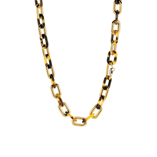 Milano Leopard Pattern Link Necklace - 3956TU/48