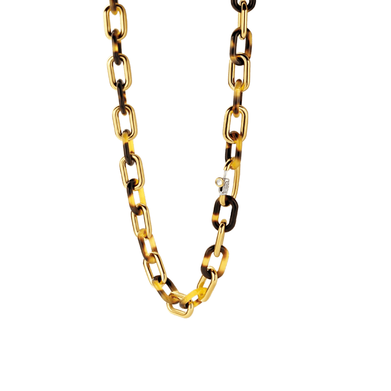 Milano Leopard Pattern Link Necklace - 3956TU/48