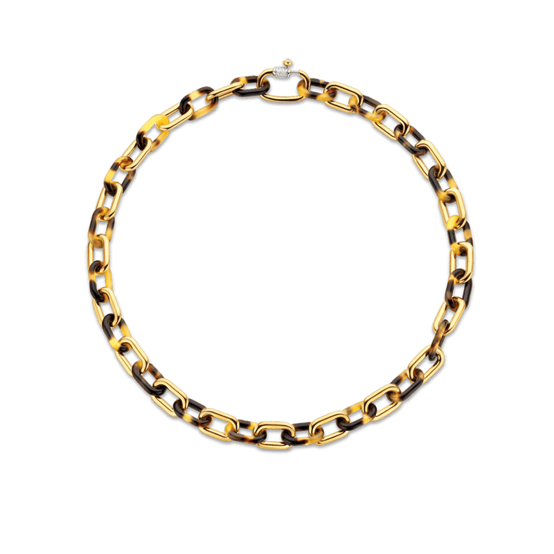 Milano Leopard Pattern Link Necklace - 3956TU/48