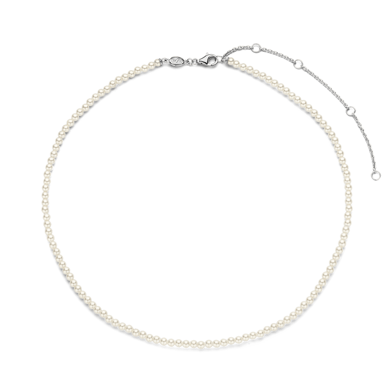 Milano Pearl Necklace - Silver - 3962PW/42