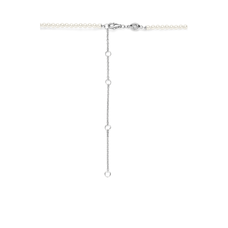 Milano Pearl Necklace - Silver - 3962PW/42