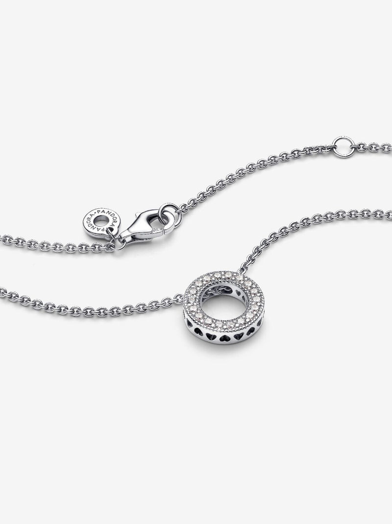 Pandora Logo Reversible Necklace - Sterling Silver - 397436CZ-45