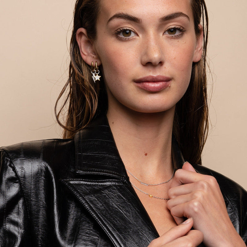 Milano CZ Bar Necklace - Silver - 3979ZI/42