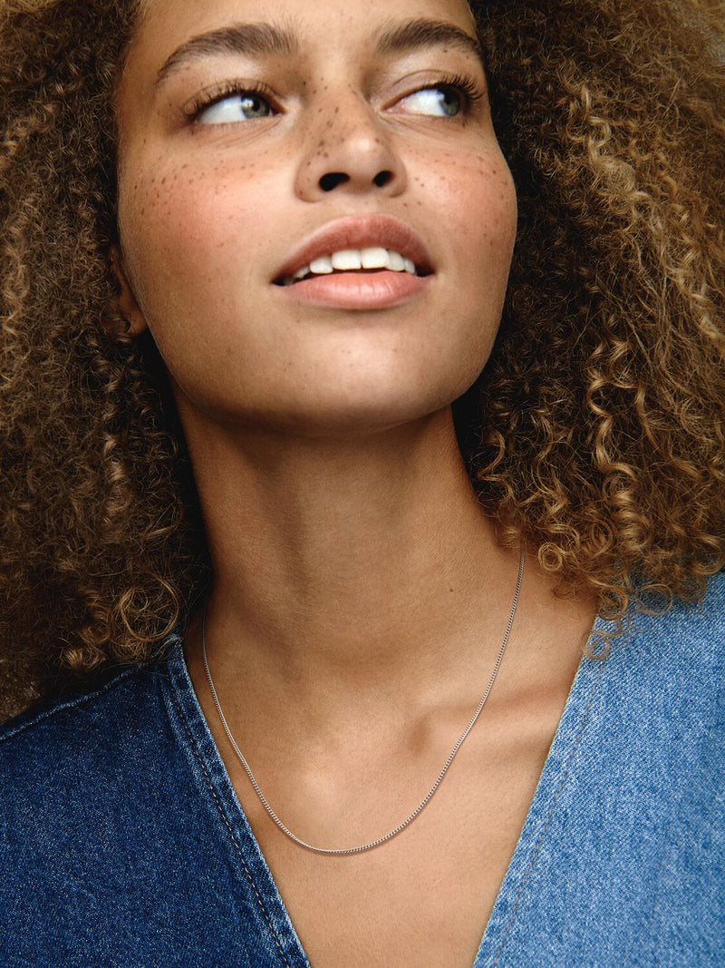 Curb Chain Necklace - Sterling Silver - 398283-60