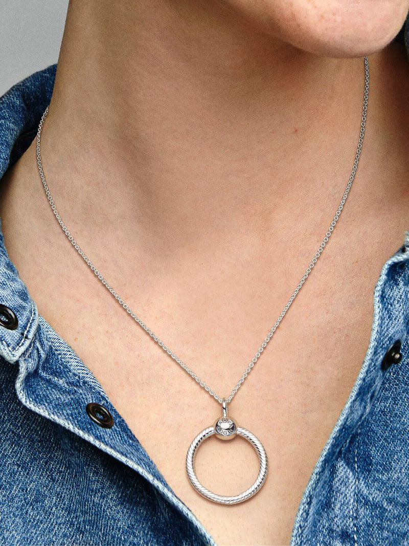 Pandora Moments Small O Pendant - Sterling Silver - 398296