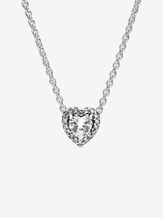 Elevated Heart Necklace - Sterling Silver - 398425C01-45