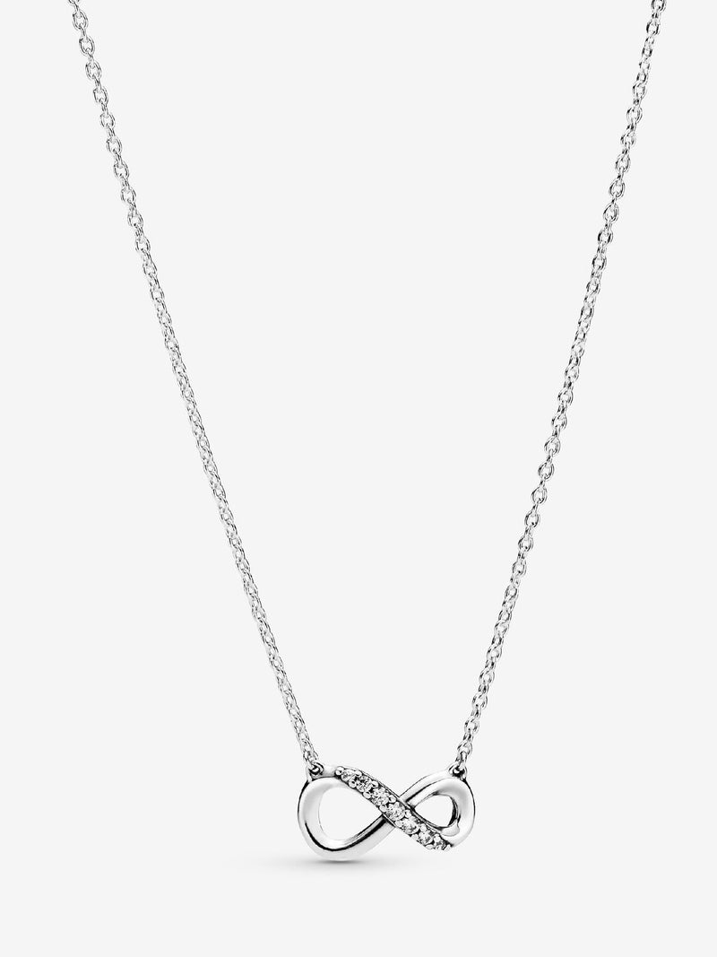 Sparkling Infinity Necklace - Sterling Silver - 398821C01-50