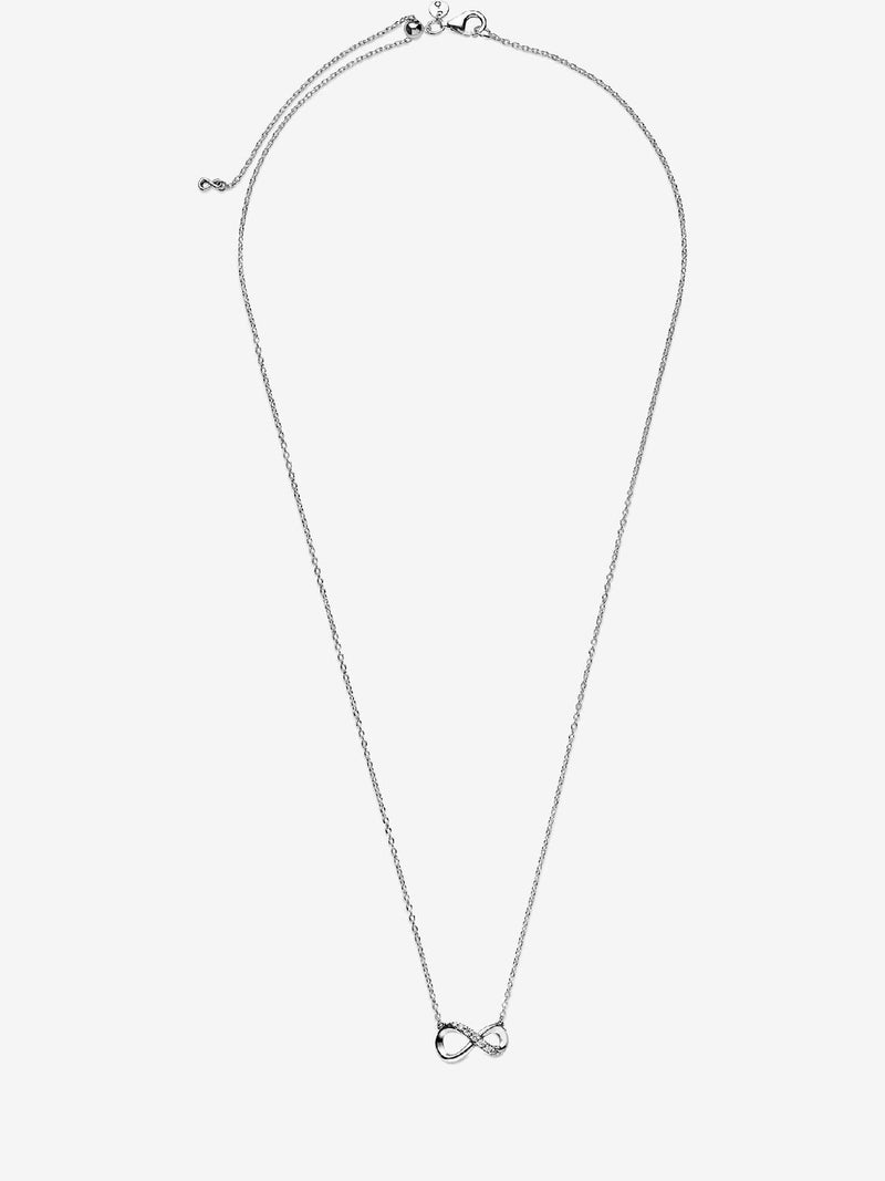 Sparkling Infinity Necklace - Sterling Silver - 398821C01-50