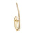 Skinny Point Huggie Earring - 9ct Yellow Gold - HG-SPOINT-LG