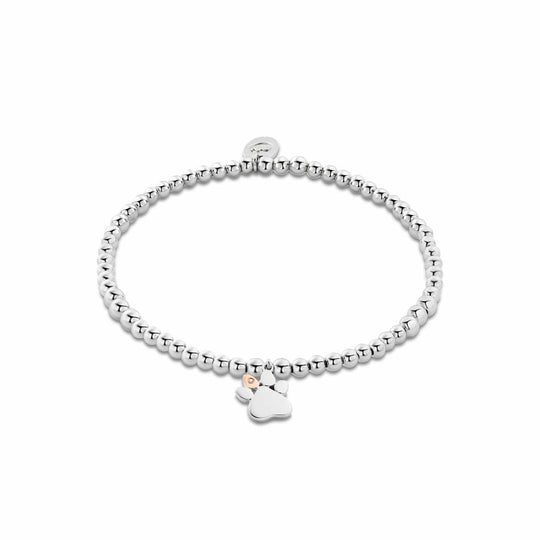 Paw Prints On My Heart Affinity Bracelet - Silver - 3SAFF0224