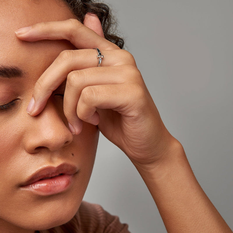 Stars of the Llyn Peninsula Ring - Silver/Rose - 3SAYN0265