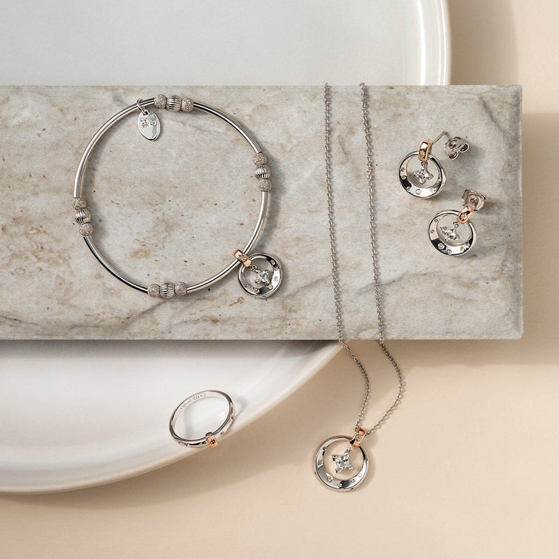 Stars of the Llyn Peninsula Ring - Silver/Rose - 3SAYN0265