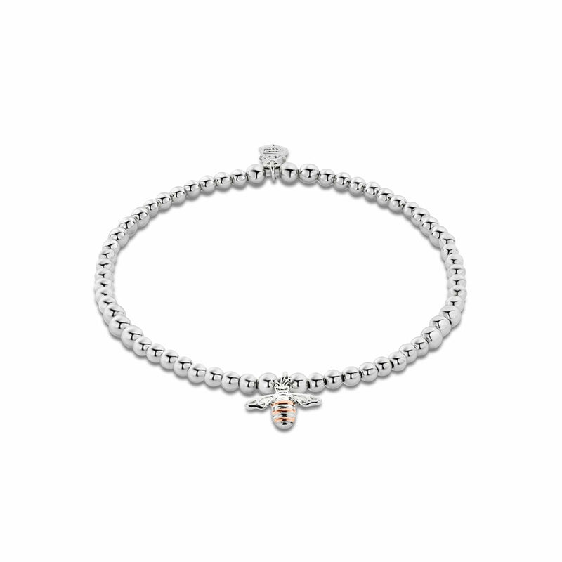 Honey Bee Affinity Bead Bracelet - Silver - 3SBB15S