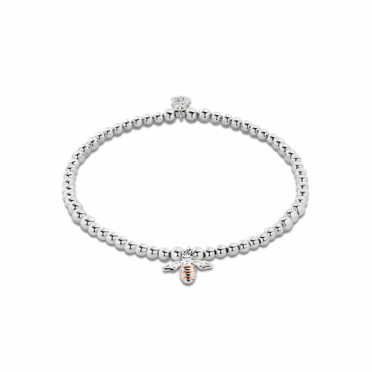 Honey Bee Affinity Bead Bracelet - Silver - 3SBB15S