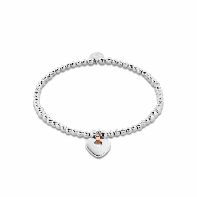 Cariad Affinity Bead Bracelet - Silver/Rose - 3SBB2S