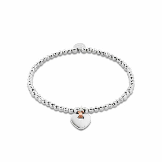 Cariad Affinity Bead Bracelet - Silver/Rose - 3SBB2S