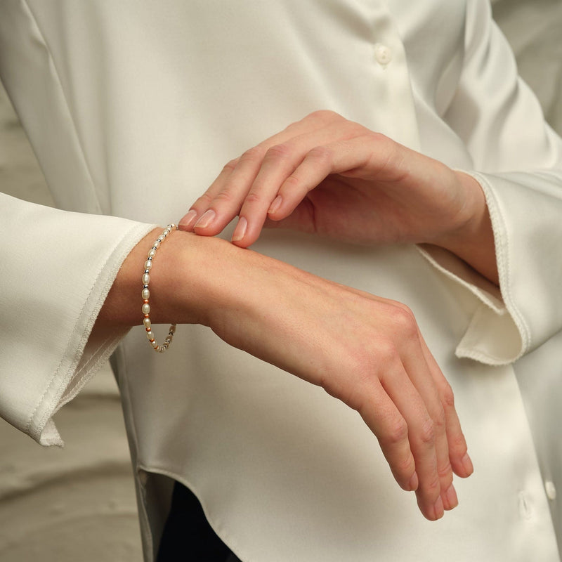 Nature's Wonder Beachcomber Pearl Bracelet - Silver- 3SBCH0629