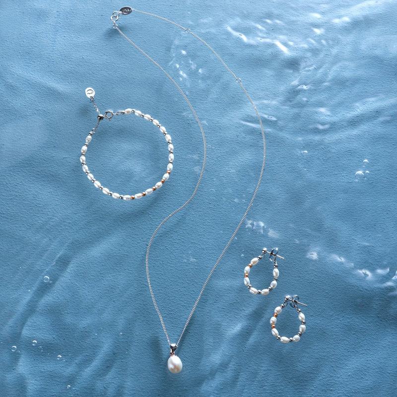 Nature's Wonder Beachcomber Pearl Bracelet - Silver- 3SBCH0629