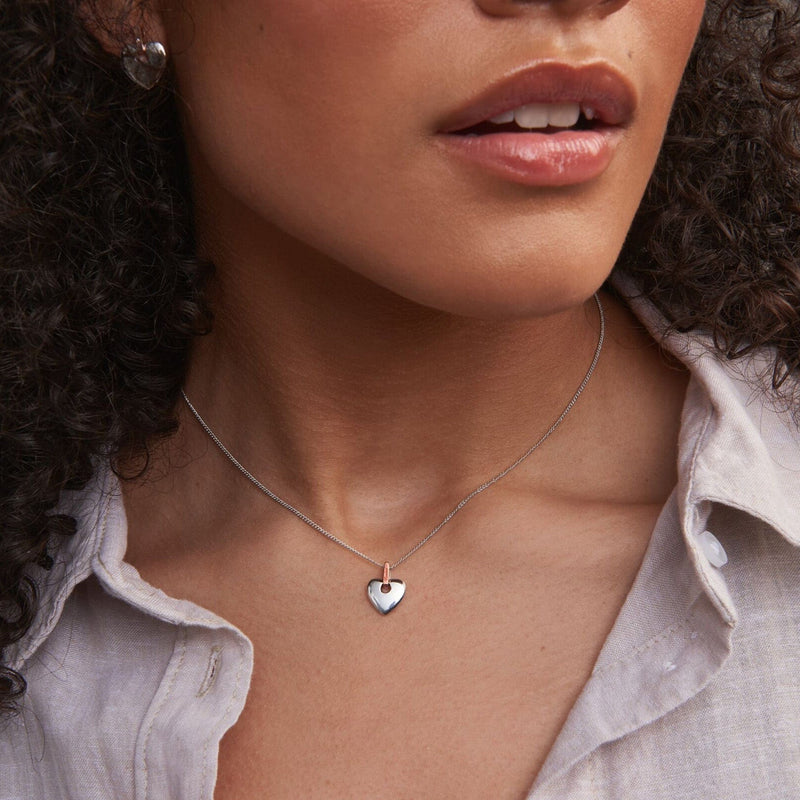 Cariad Pendant - Silver/Rose - 3SCA012