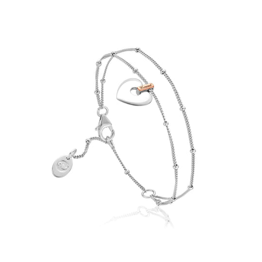 Cariad Double Chain Bracelet - Silver - 3SCAR0064